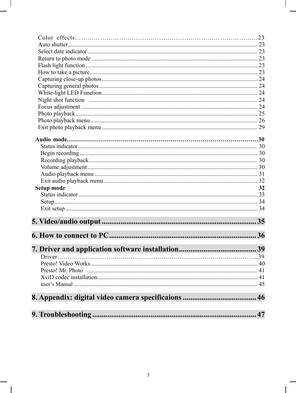 Video/audio output, How to connect to pc, Driver and application software installation | DXG Technology DXG-571V User Manual | Page 4 / 49