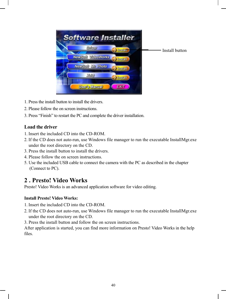 2 . presto! video works | DXG Technology DXG-571V User Manual | Page 41 / 49