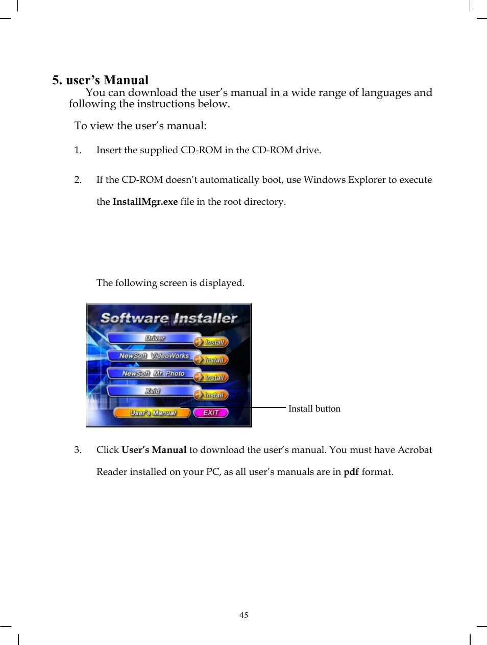 User’s manual | DXG Technology DXG-571V User Manual | Page 46 / 49