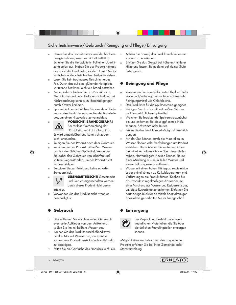 Ernesto Z29058 User Manual | Page 12 / 13