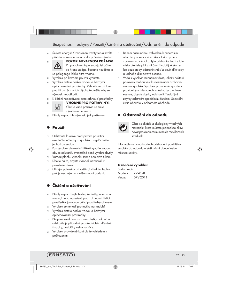 Ernesto Z29058 User Manual | Page 11 / 16