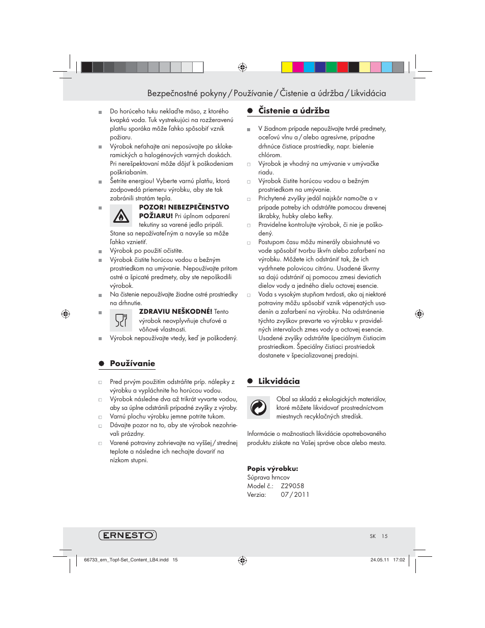 Ernesto Z29058 User Manual | Page 13 / 16