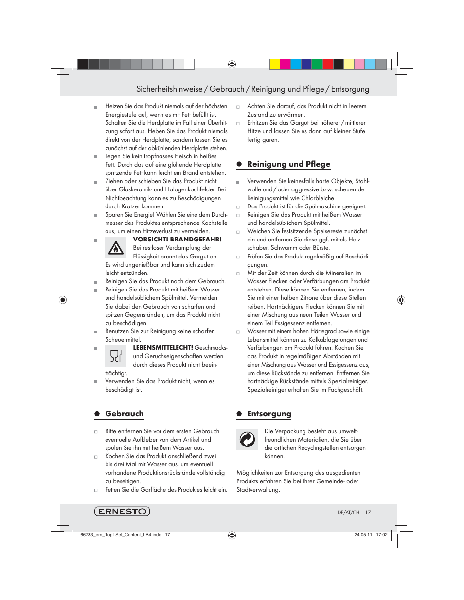 Ernesto Z29058 User Manual | Page 15 / 16