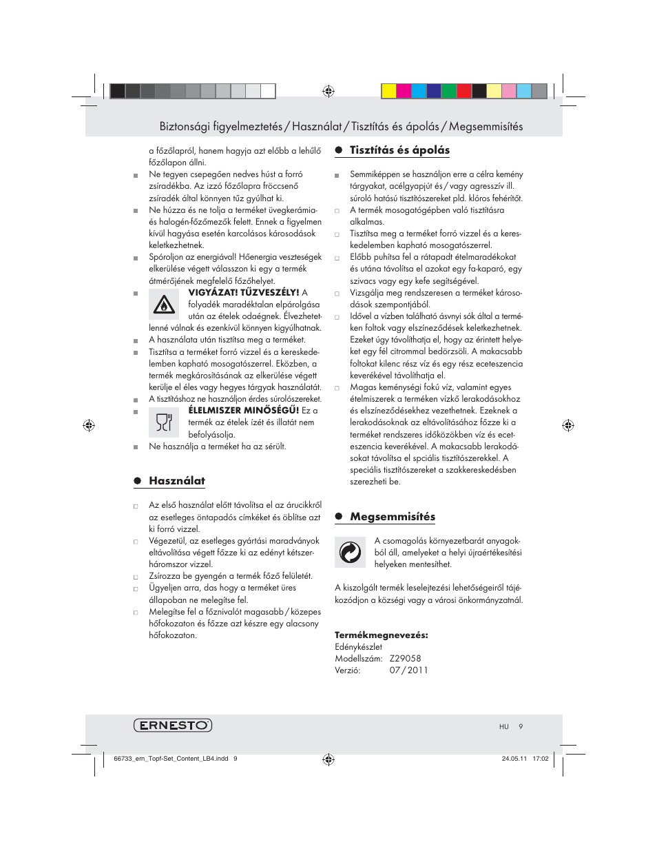 Ernesto Z29058 User Manual | Page 7 / 16