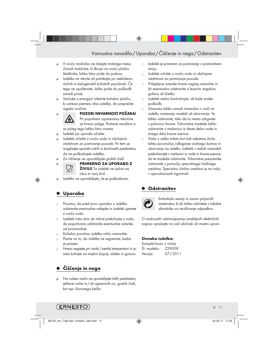 Ernesto Z29058 User Manual | Page 9 / 16