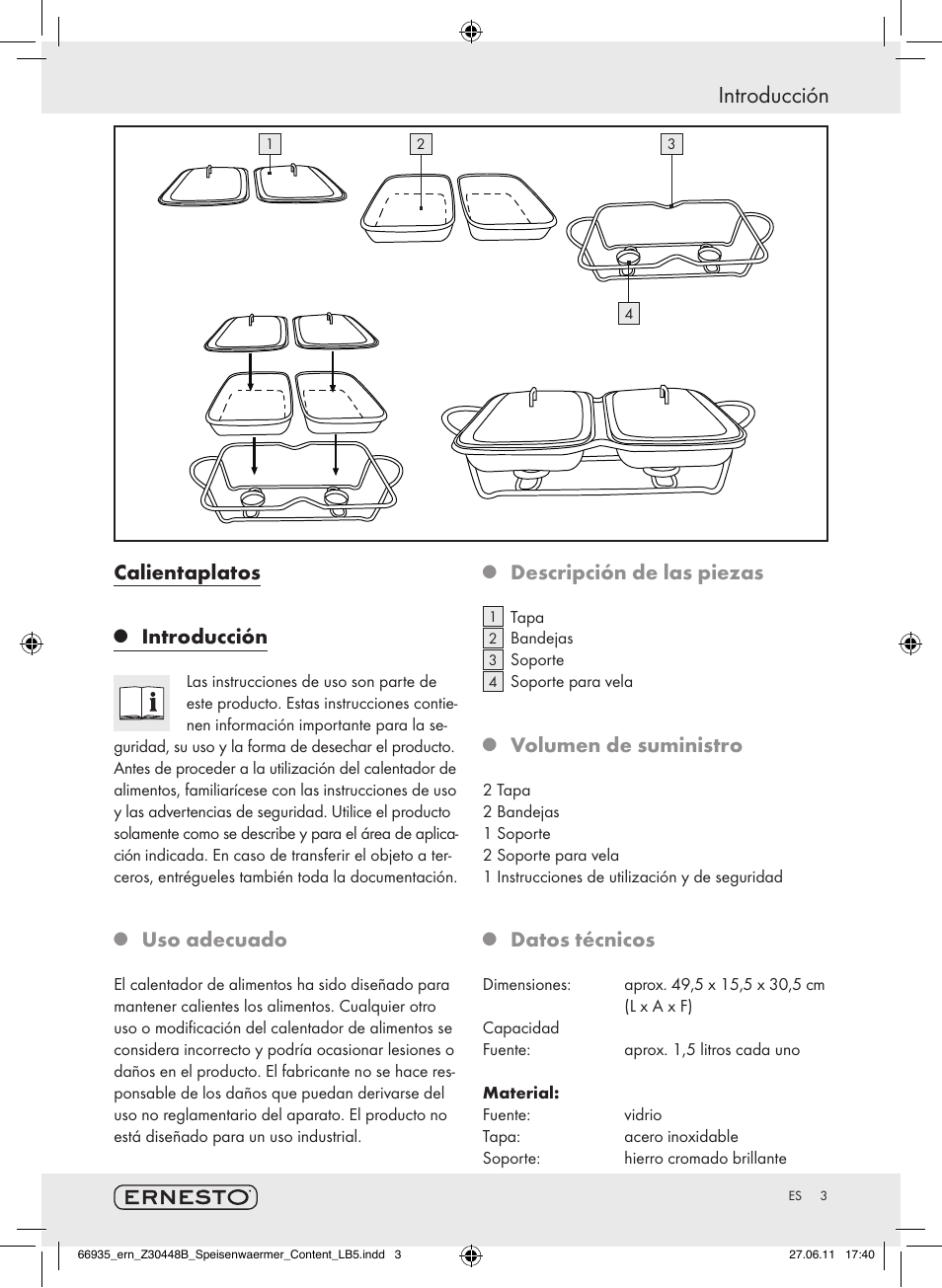 Ernesto Z30448B User Manual | 15 pages