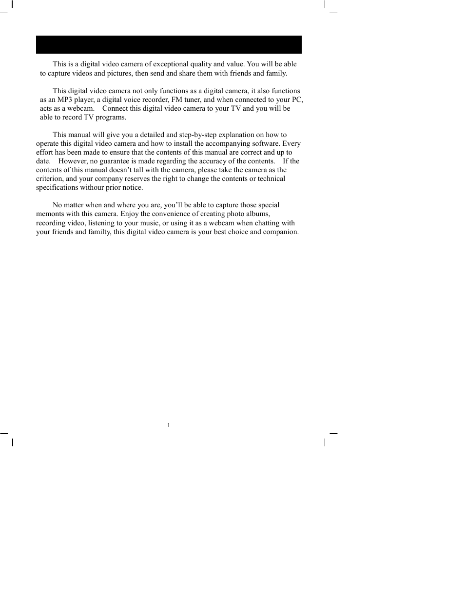 Introduction | DXG Technology DXG-505V User Manual | Page 2 / 60