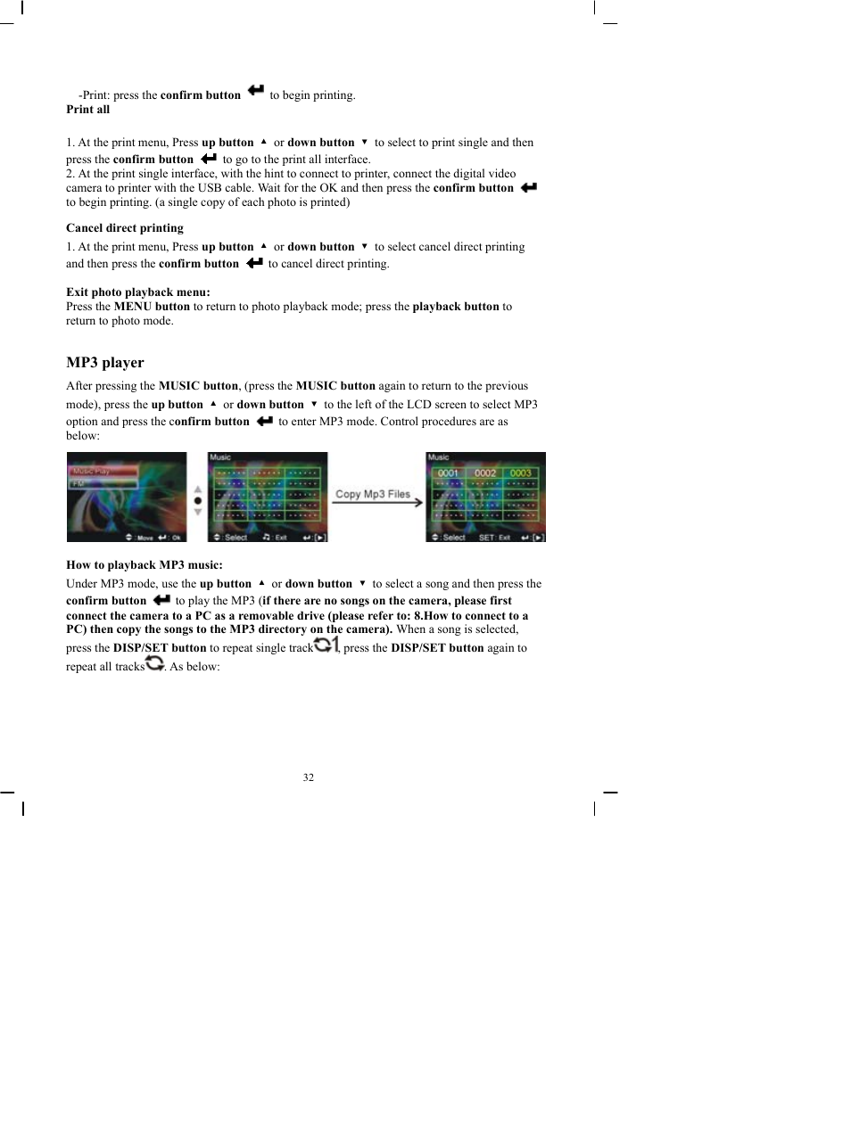 Mp3 player | DXG Technology DXG-505V User Manual | Page 33 / 60