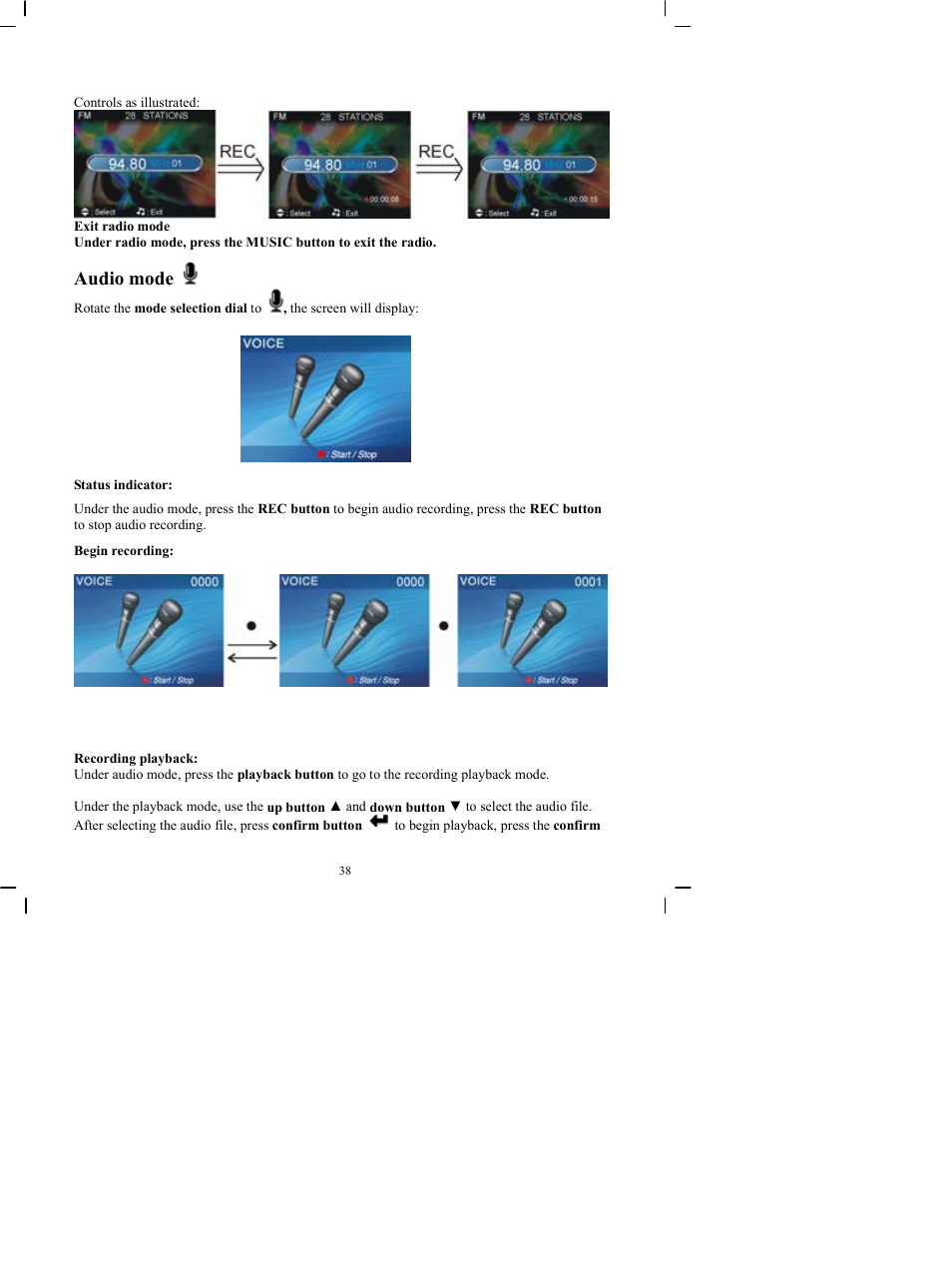 Audio mode | DXG Technology DXG-505V User Manual | Page 39 / 60