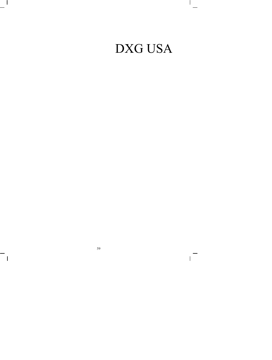 Dxg usa | DXG Technology DXG-505V User Manual | Page 60 / 60