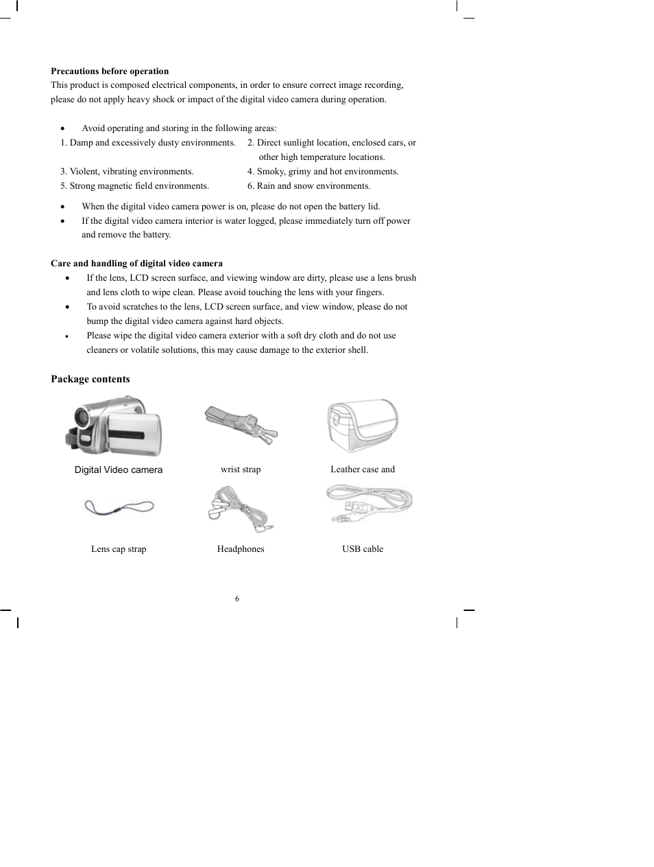 Package contents | DXG Technology DXG-505V User Manual | Page 7 / 60