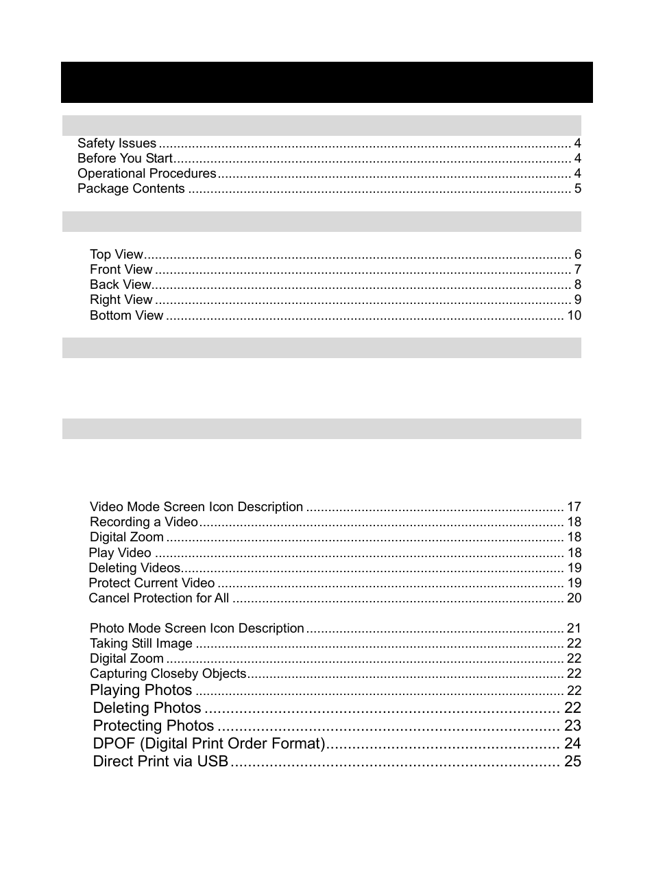 Index | DXG Technology DXG-506V User Manual | Page 3 / 50