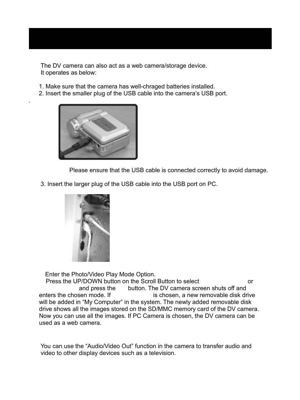 Connecting to a computer | DXG Technology DXG-506V User Manual | Page 38 / 50