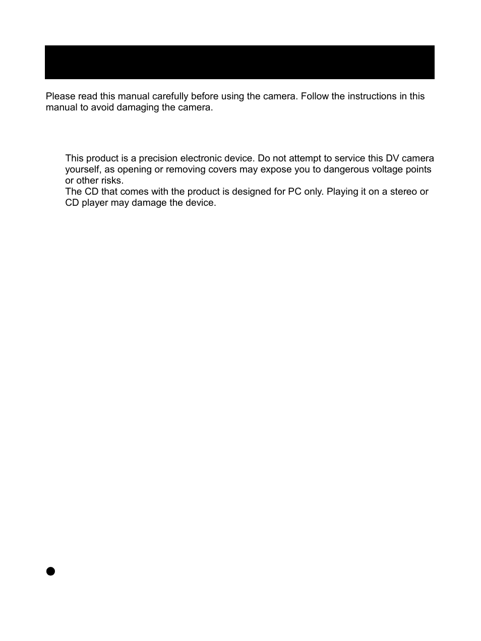 Attention | DXG Technology DXG-506V User Manual | Page 5 / 50