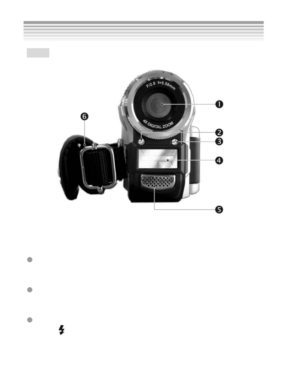 Getting to know your camera, Front | DXG Technology DXG-301V User Manual | Page 7 / 54