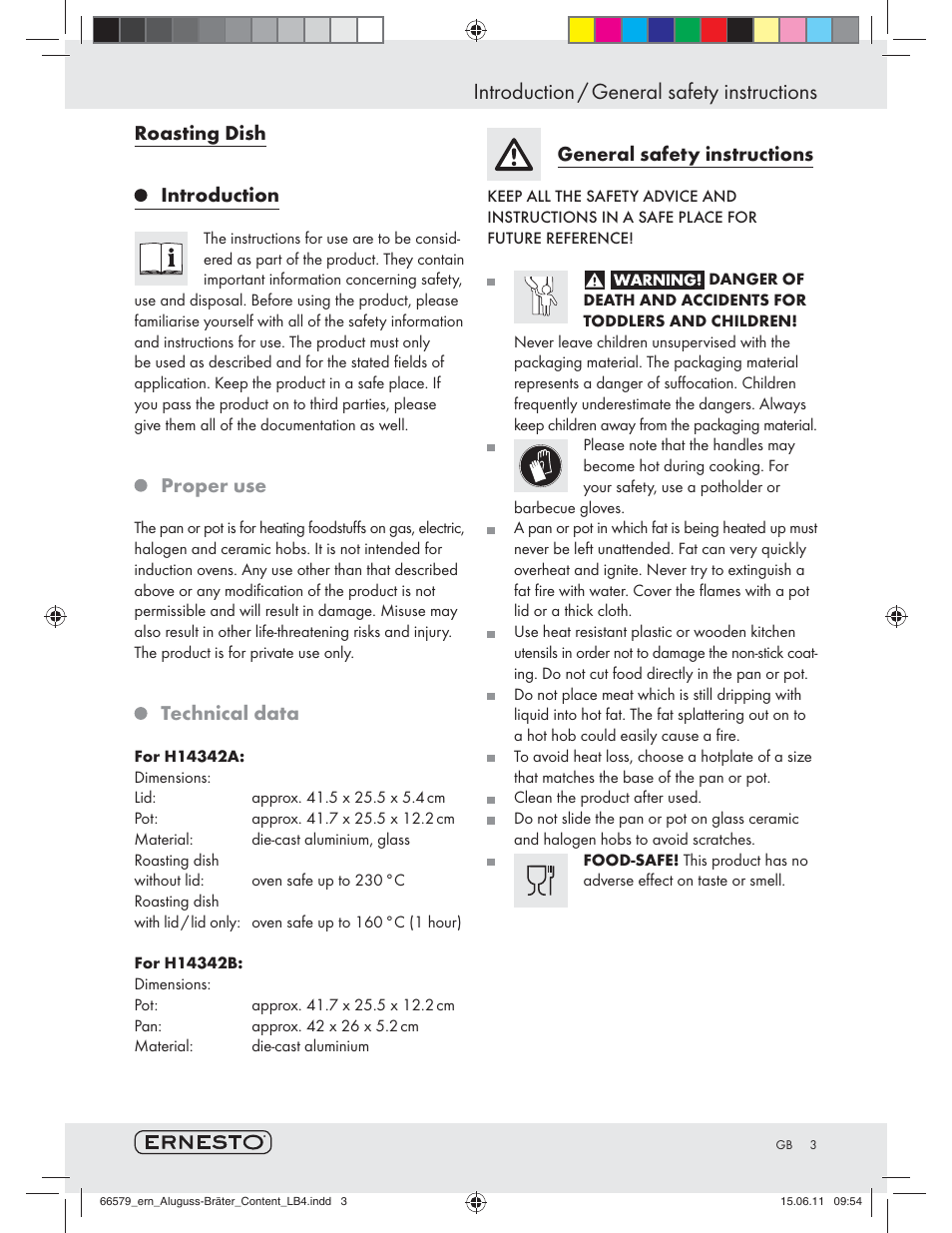 Ernesto H14342A / H14342B User Manual | 14 pages