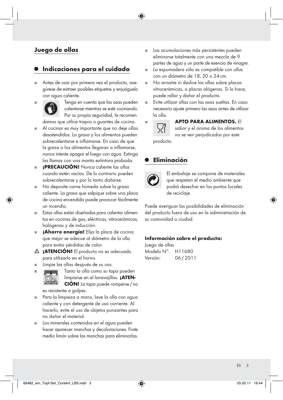 Ernesto H11680 User Manual | 5 pages