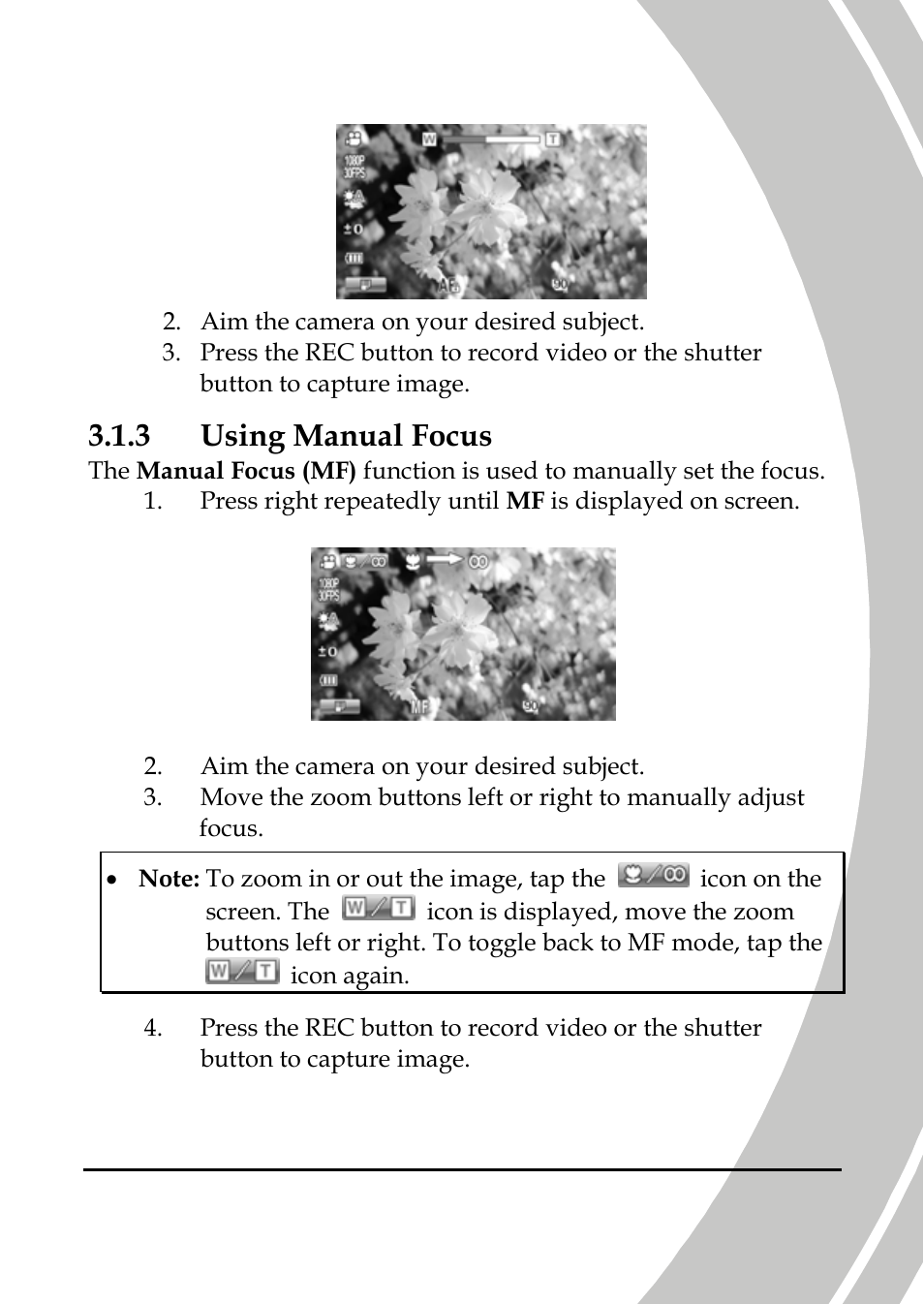 Using manual focus, 3 using manual focus | DXG Technology DXG-A85V HD User Manual | Page 37 / 78