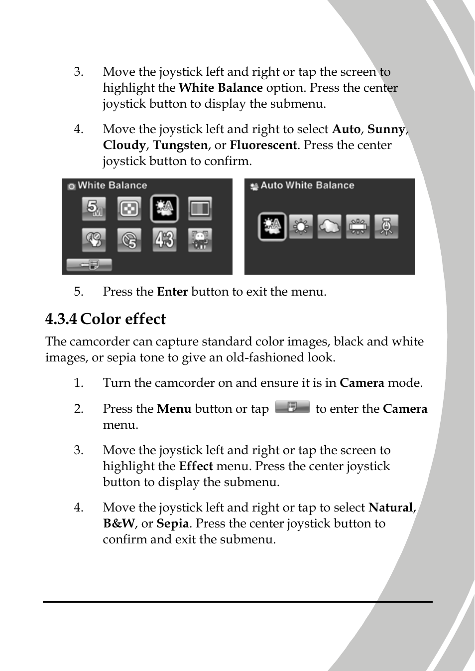 Color effect, 4 color effect | DXG Technology DXG-A85V HD User Manual | Page 57 / 78