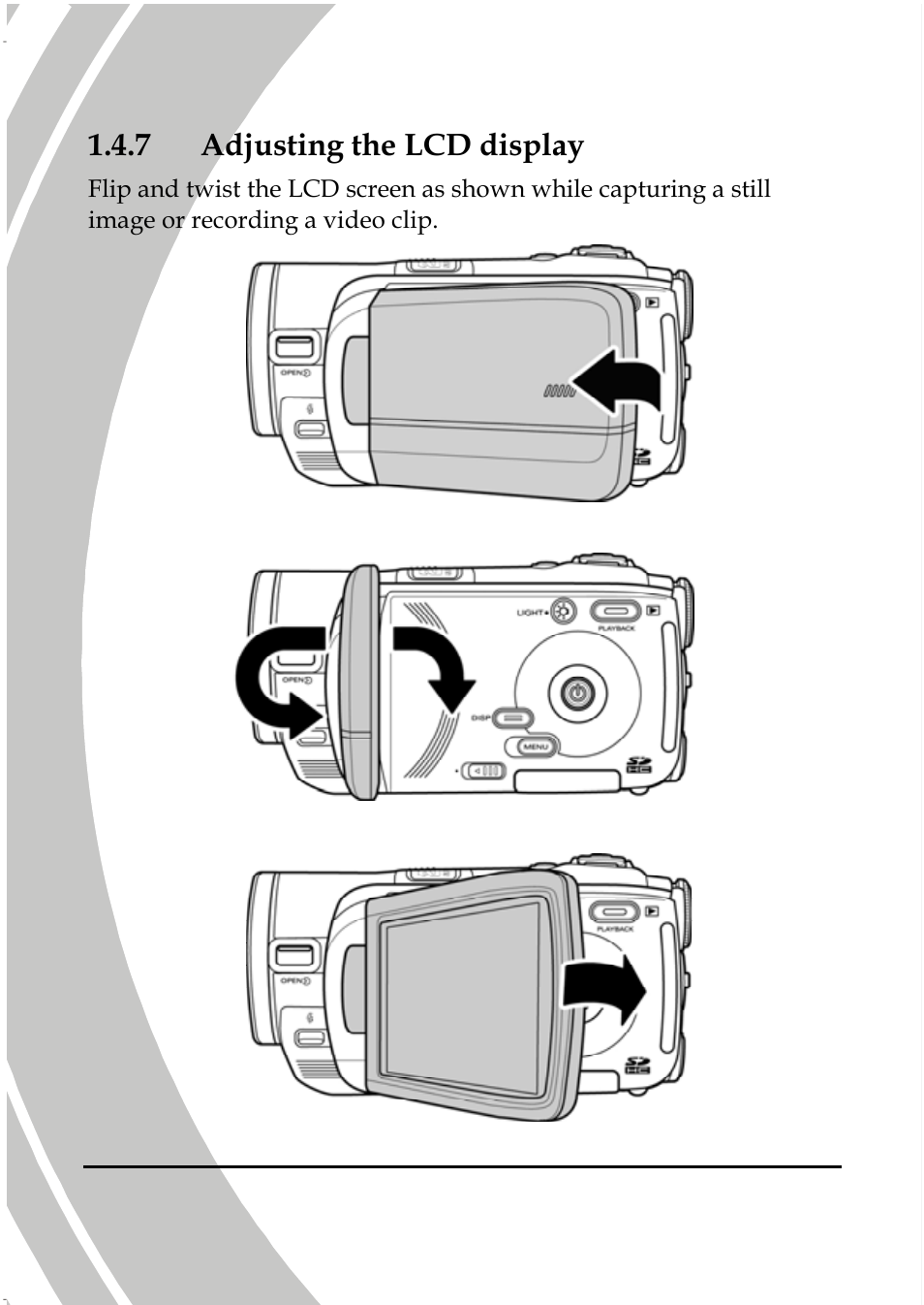 Adjusting the lcd display | DXG Technology DXG-587V HD User Manual | Page 16 / 82