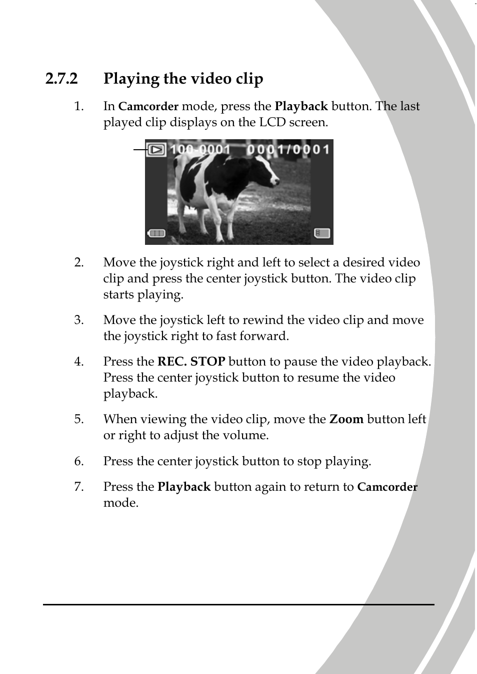 Playing the video clip, 2 playing the video clip | DXG Technology DXG-587V HD User Manual | Page 31 / 82