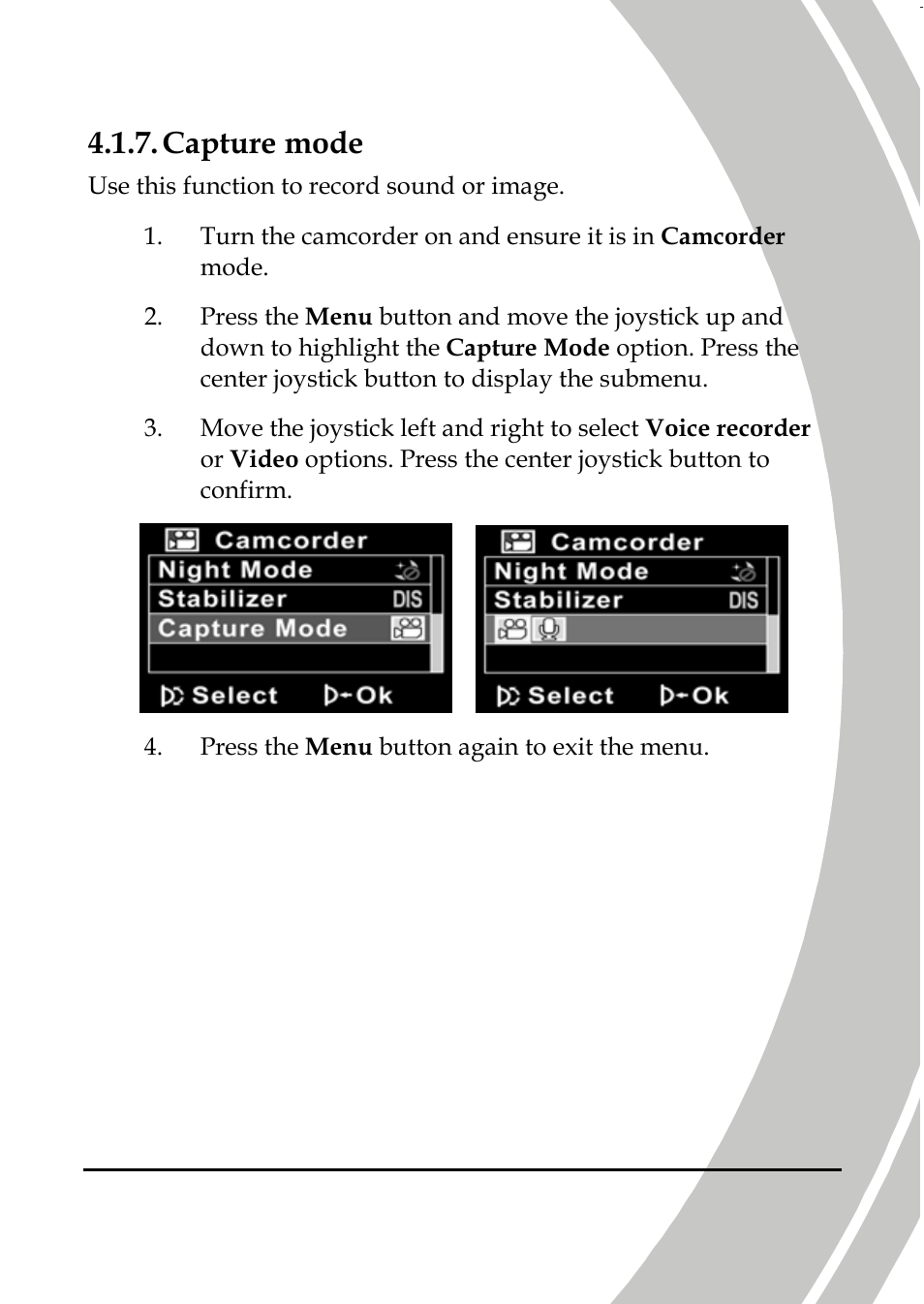 Capture mode | DXG Technology DXG-587V HD User Manual | Page 55 / 82