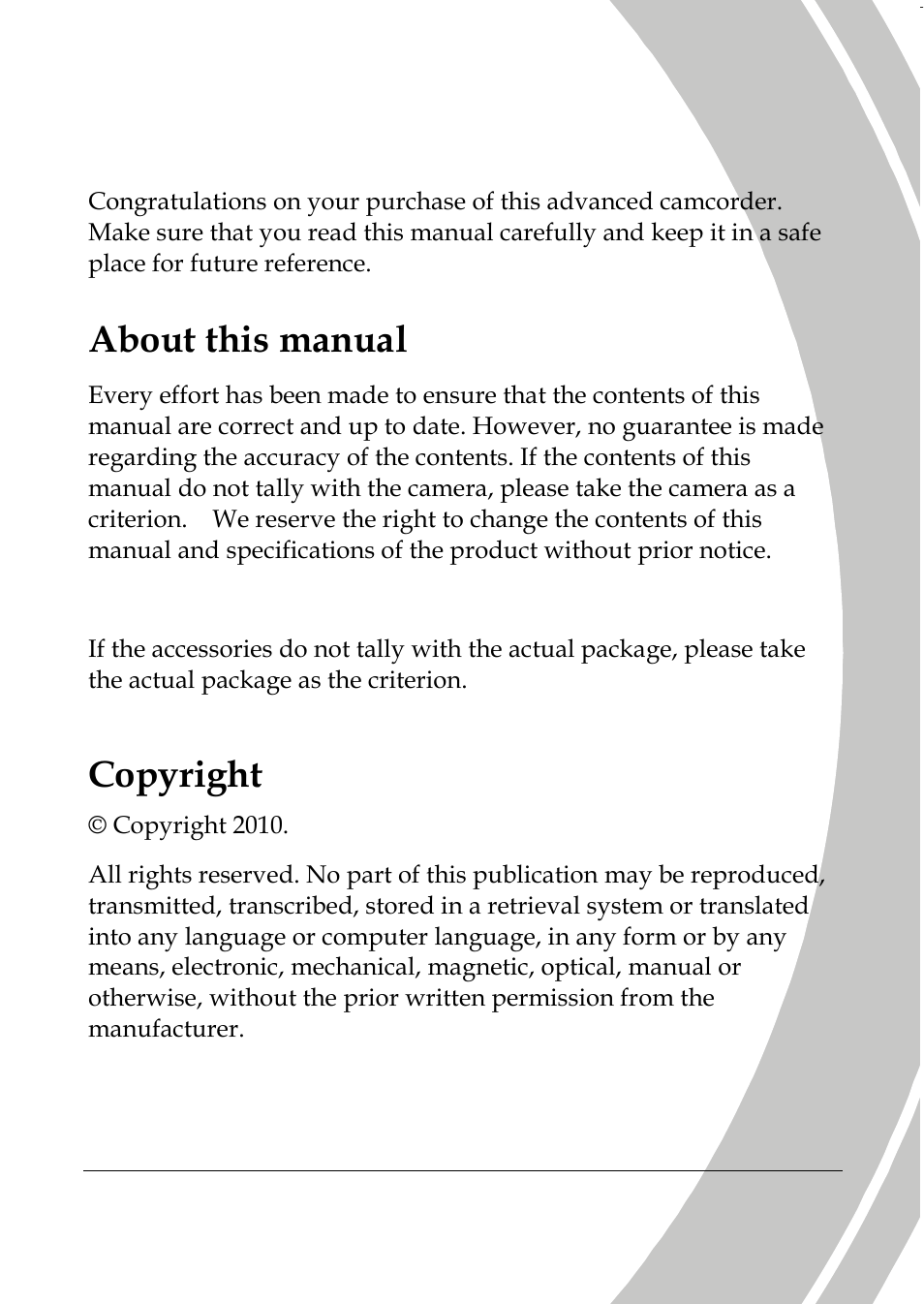 Preface, About this manual, Copyright | DXG Technology DXG-587V HD User Manual | Page 7 / 82