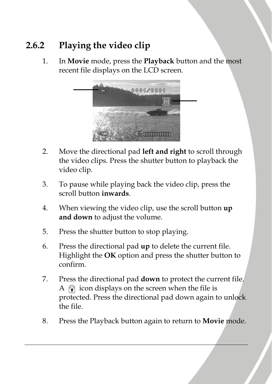 Playing the video clip, 2 playing the video clip | DXG Technology DXG-565V User Manual | Page 29 / 98