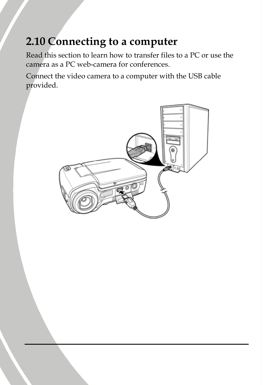 Connecting to a computer, 10 connecting to a computer | DXG Technology DXG-565V User Manual | Page 36 / 98