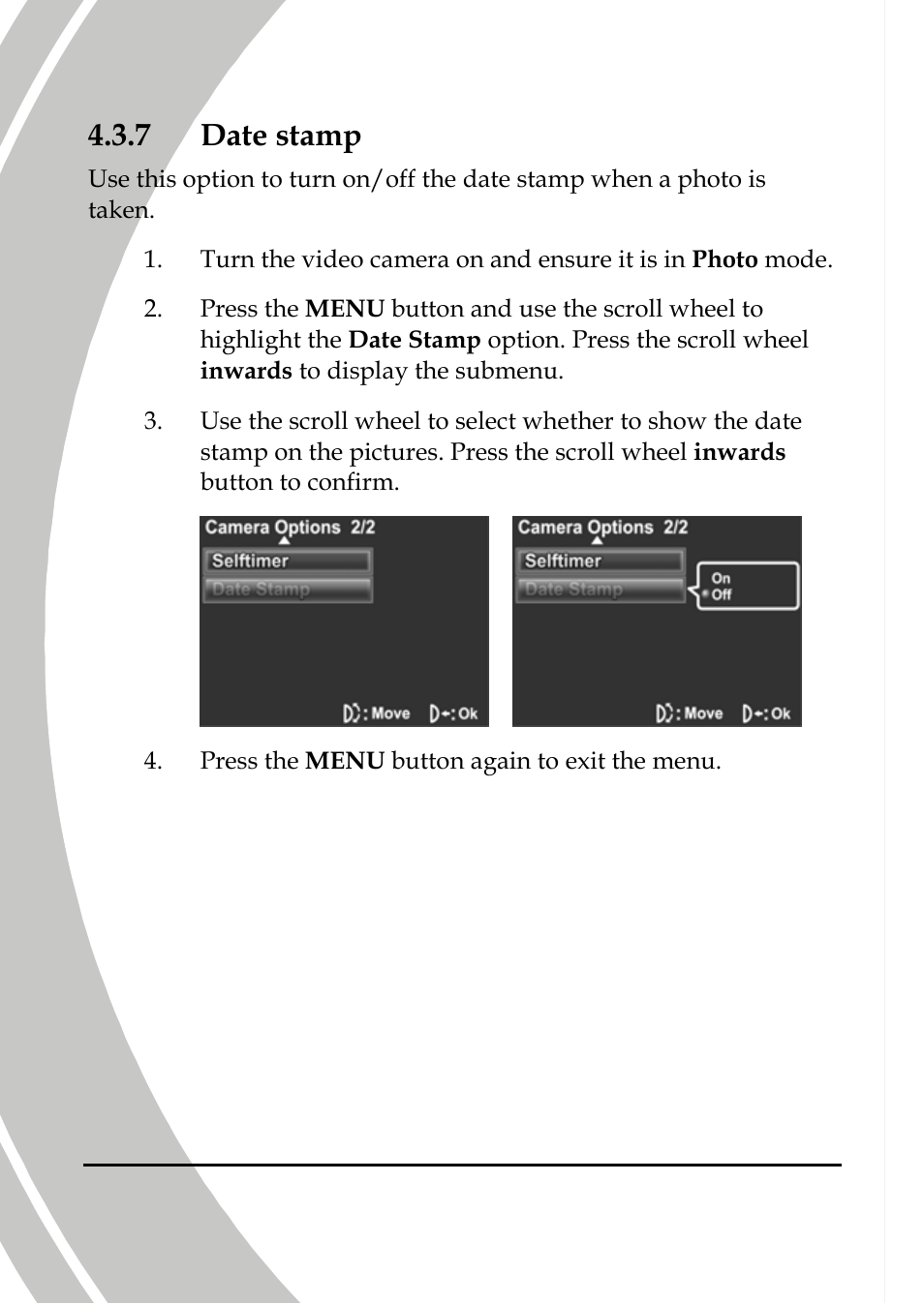 Date stamp, 7 date stamp | DXG Technology DXG-565V User Manual | Page 66 / 98