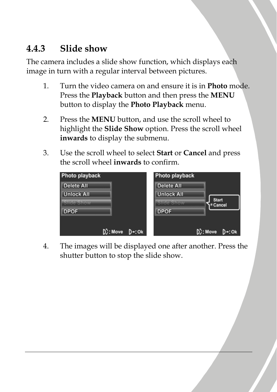 Slide show, 3 slide show | DXG Technology DXG-565V User Manual | Page 69 / 98