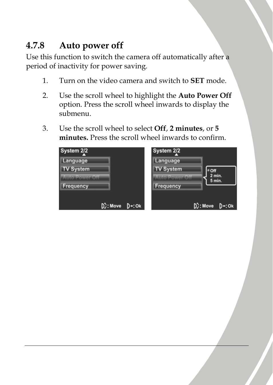 Auto power off, 8 auto power | DXG Technology DXG-565V User Manual | Page 81 / 98