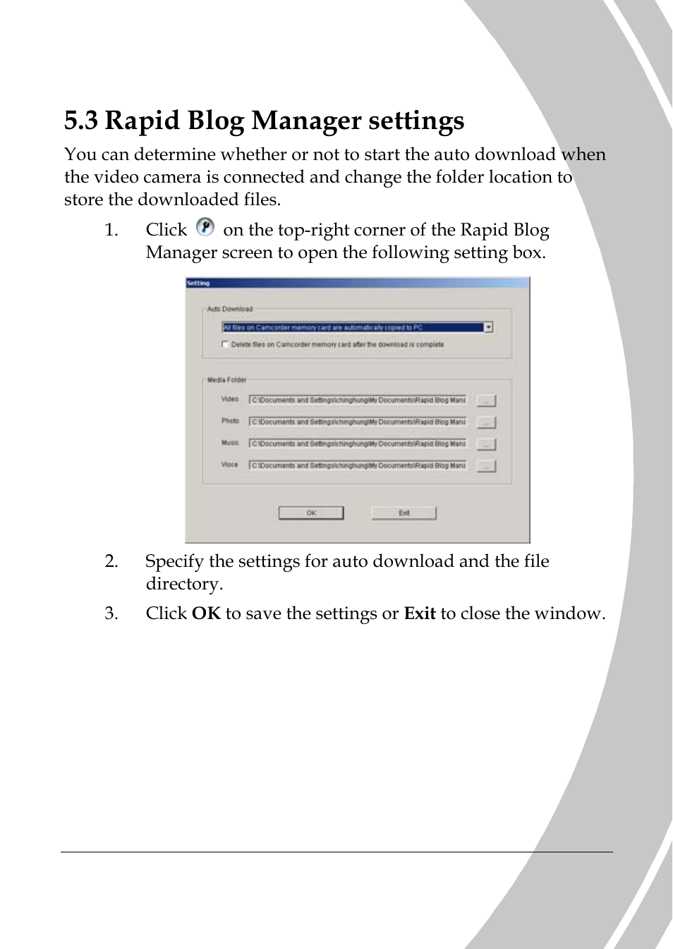 Rapid blog manager settings, 3 rapid blog manager settin | DXG Technology DXG-565V User Manual | Page 87 / 98