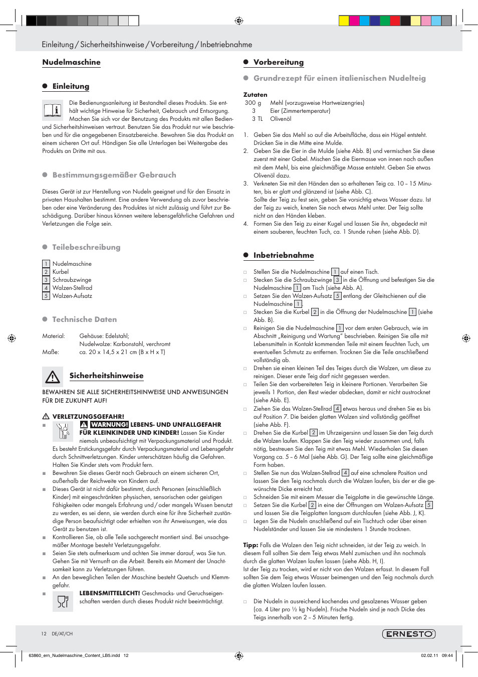 Ernesto Z17066 User Manual | Page 10 / 11