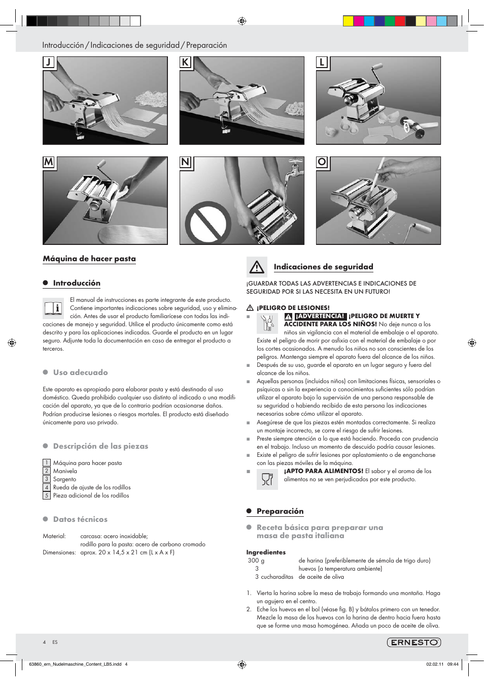 Ernesto Z17066 User Manual | Page 2 / 11