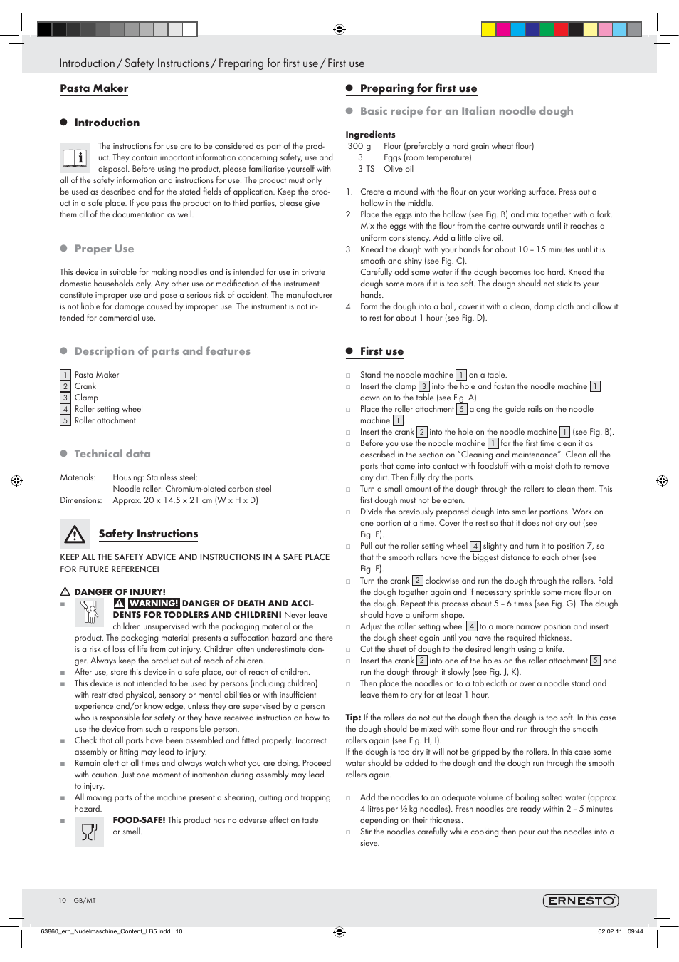 Ernesto Z17066 User Manual | Page 8 / 11