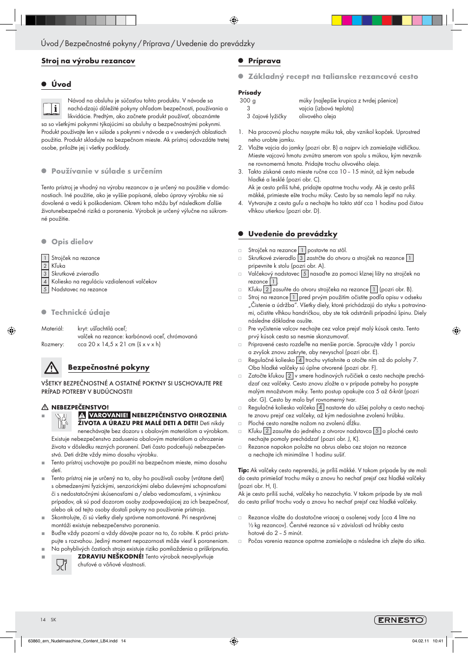 Ernesto Z17066 User Manual | Page 12 / 15