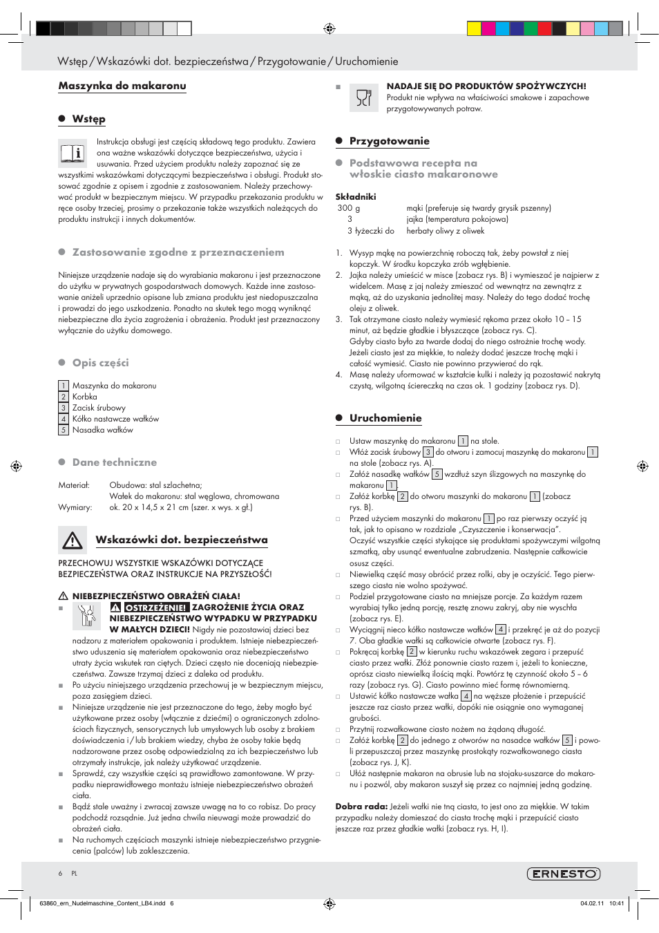 Ernesto Z17066 User Manual | Page 4 / 15