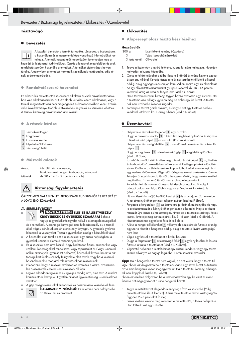 Ernesto Z17066 User Manual | Page 6 / 15