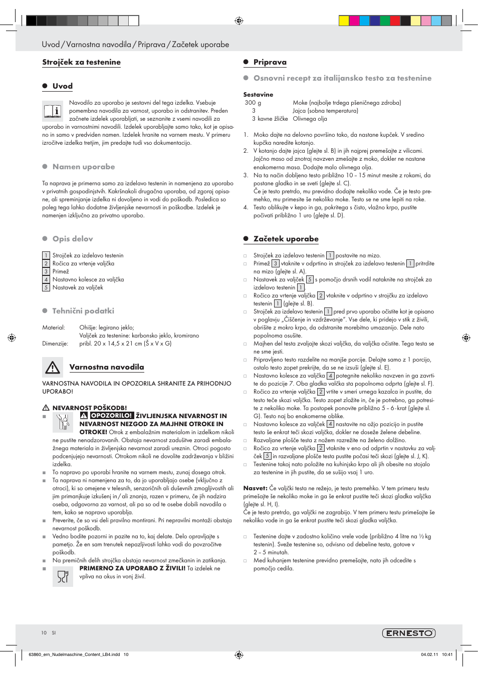 Ernesto Z17066 User Manual | Page 8 / 15