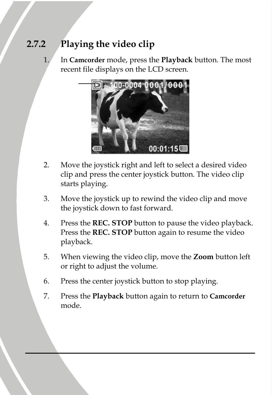 Playing the video clip, 2 playing the video clip | DXG Technology DXG-595V User Manual | Page 32 / 85