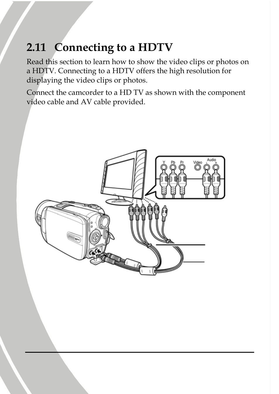 Connecting to a hdtv, 11 connecting to a hdtv | DXG Technology DXG-595V User Manual | Page 36 / 85