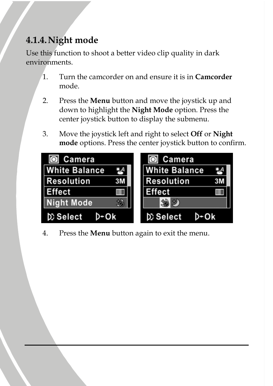 Night mode | DXG Technology DXG-595V User Manual | Page 52 / 85