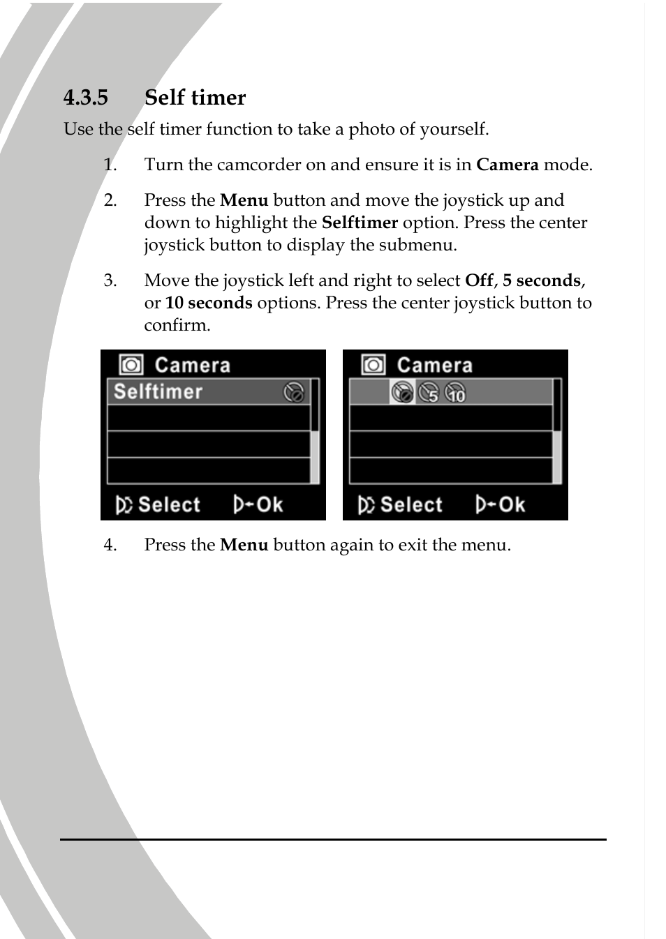 Self timer, 5 self timer | DXG Technology DXG-595V User Manual | Page 62 / 85