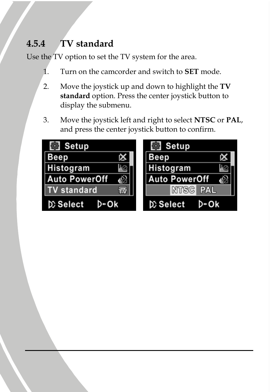 Tv standard, 4 tv standard | DXG Technology DXG-595V User Manual | Page 70 / 85