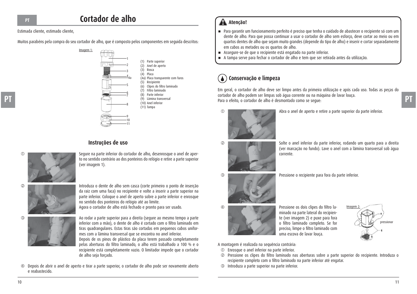 Pt cortador de alho | Ernesto Meat Tenderiser User Manual | Page 10 / 10