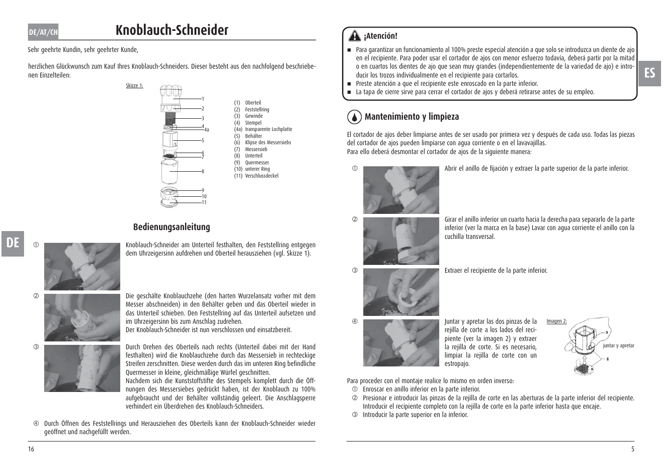 Knoblauch-schneider | Ernesto Meat Tenderiser User Manual | Page 5 / 10