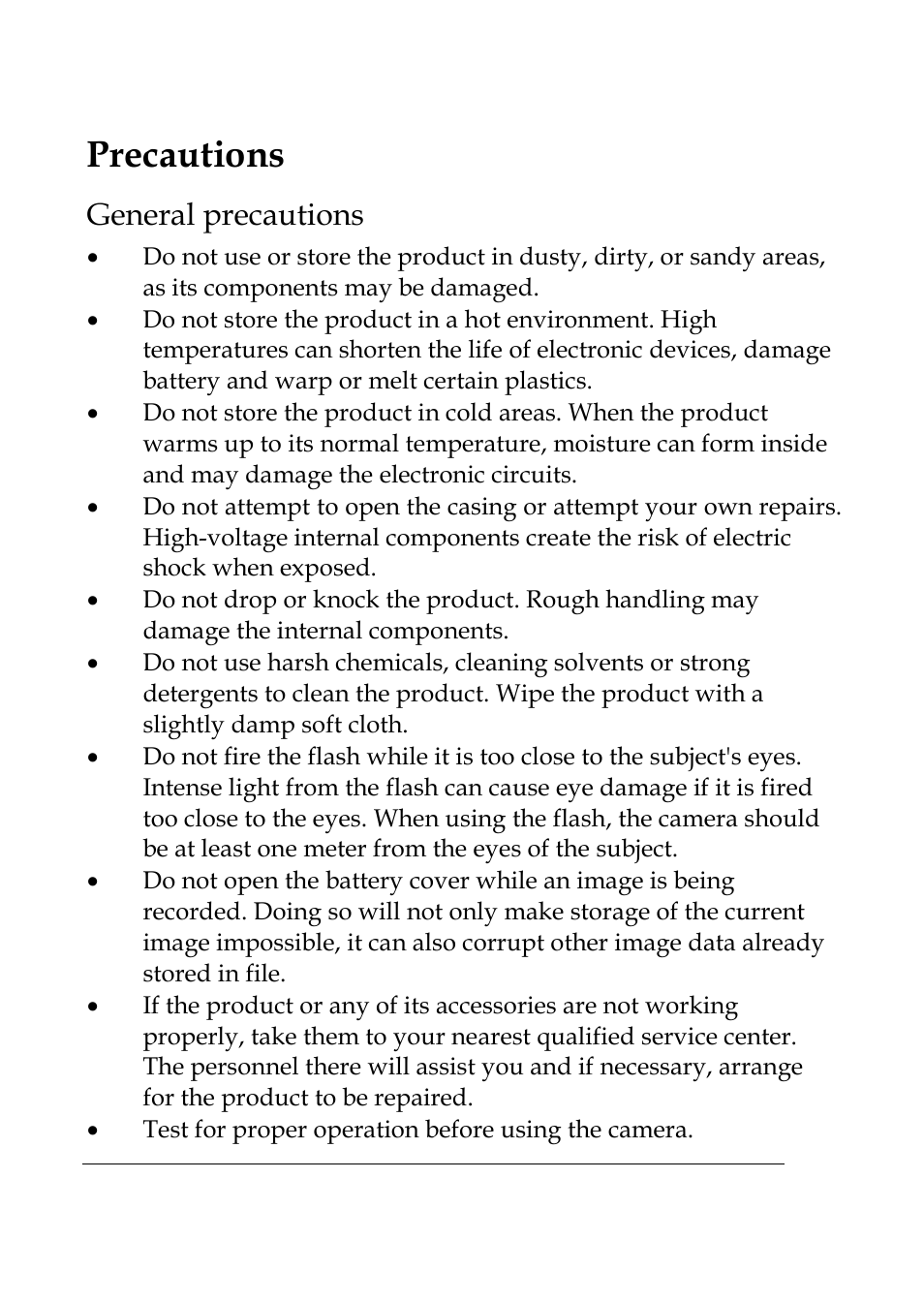 Precautions, General precautions | DXG Technology TWIST HD DXG-599V User Manual | Page 3 / 34