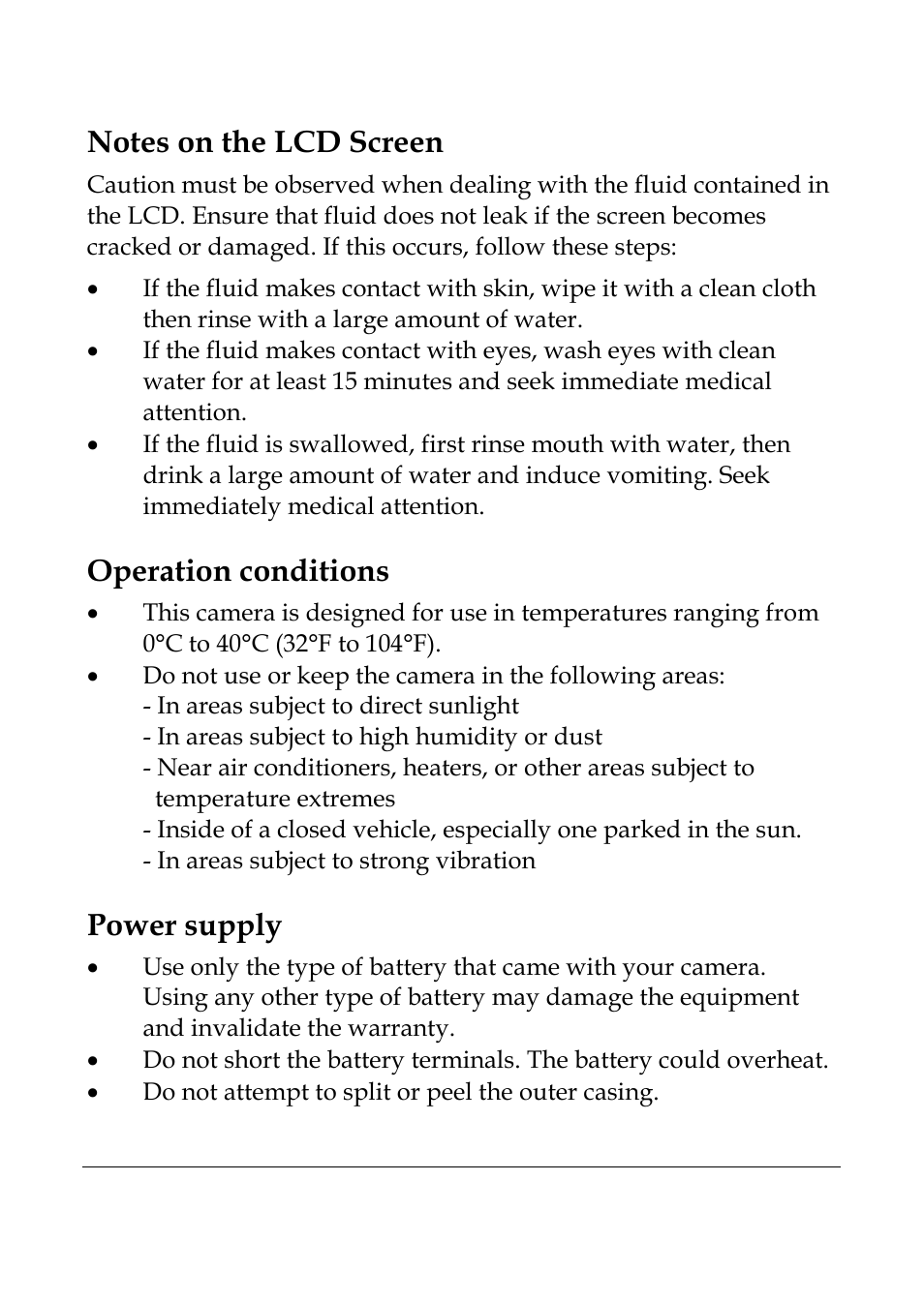 Operation conditions, Power supply | DXG Technology TWIST HD DXG-599V User Manual | Page 4 / 34