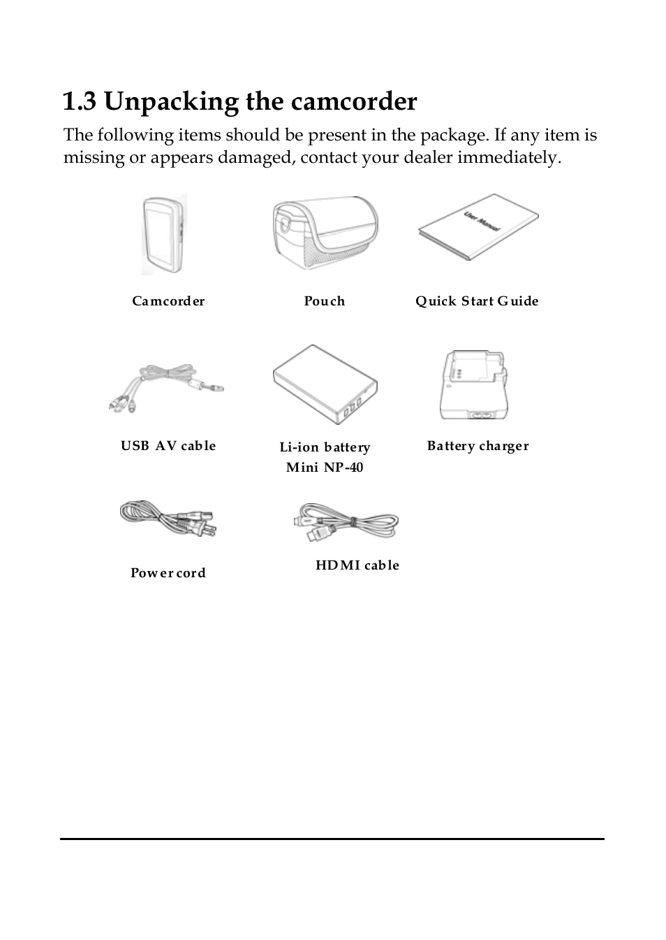 3 unpacking the camcorder | DXG Technology TWIST HD DXG-599V User Manual | Page 7 / 34